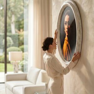 Marco oval White Alba